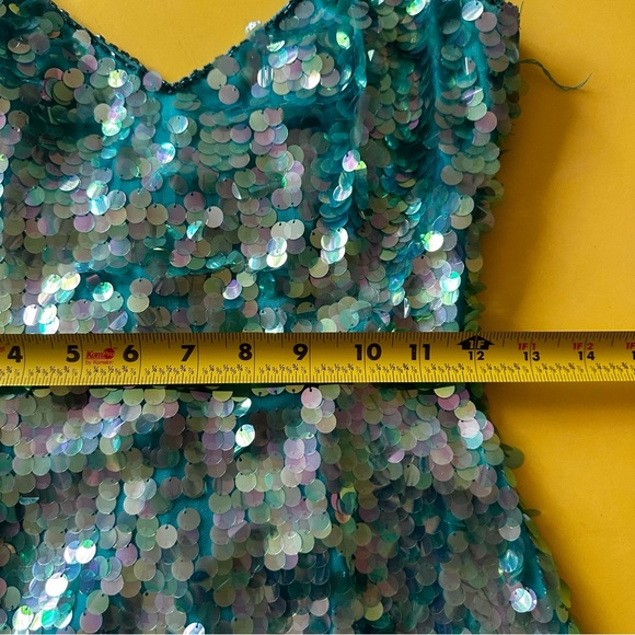 Cache turquoise sequin mini dress - Picture 7 of 7